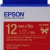 Epson Gift Tape - Satinband Rot / Schrift Gold 12mm