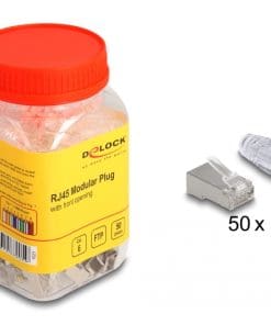 Delock RJ45 Modularer Stecker mit vorderer Öffnung (easy connect)
