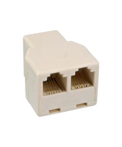 InLine® Modular Verteiler, 1x RJ12 Buchse auf 2x RJ12 Buchse, weiß