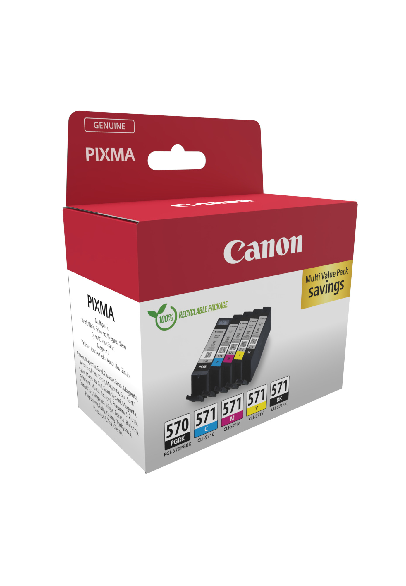 Canon Tintenpatronen Multipack PGI-570/CLI-571 PG (5 Farben) Canon Tintenpatronen Multipack PGI-570/CLI-571 PG (5 Farben) – Bild 2
