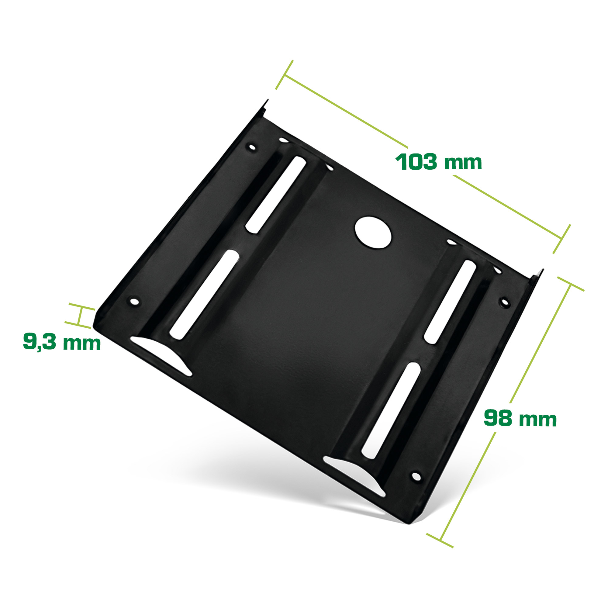InLine® HDD-/SSD-Einbaurahmen, 2,5" auf 3,5", mit Einbauschrauben, schwarz, schwarz InLine® HDD-/SSD-Einbaurahmen, 2,5" auf 3,5", mit Einbauschrauben, schwarz, schwarz – Bild 2