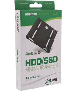 InLine® HDD-/SSD-Einbaurahmen, 2,5" auf 3,5", mit Einbauschrauben, schwarz, schwarz InLine® HDD-/SSD-Einbaurahmen, 2,5" auf 3,5", mit Einbauschrauben, schwarz, schwarz – Bild 3