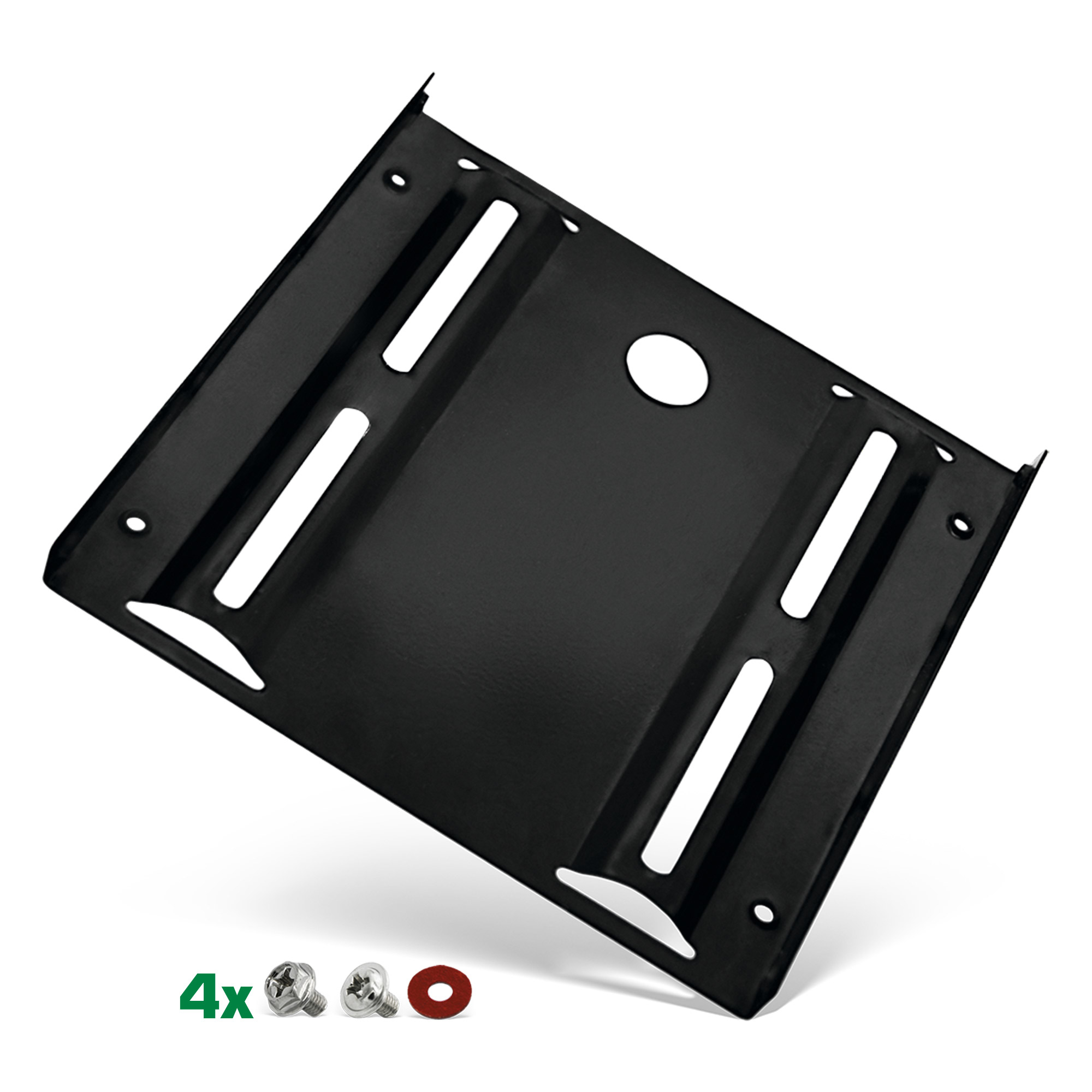 InLine® HDD-/SSD-Einbaurahmen, 2,5" auf 3,5", mit Einbauschrauben, schwarz, schwarz InLine® HDD-/SSD-Einbaurahmen, 2,5" auf 3,5", mit Einbauschrauben, schwarz, schwarz