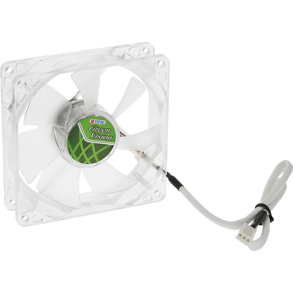 Titan TFD-9225GT12Z/V2(RB) Lüfter 92x92x25mm Green Vision, transparent Titan TFD-9225GT12Z/V2(RB) Lüfter 92x92x25mm Green Vision, transparent