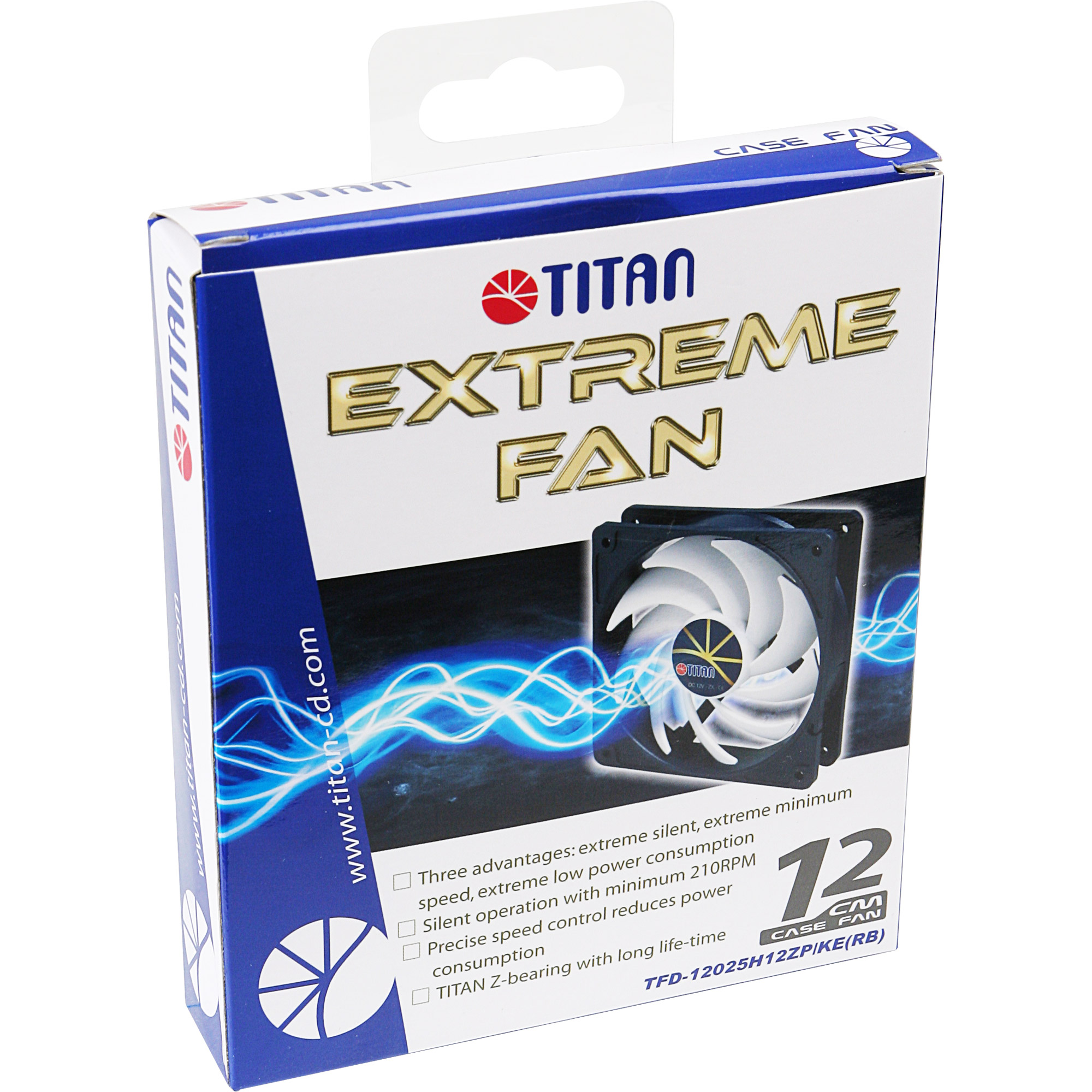 Titan TFD-12025H12ZP/KE(RB) Lüfter 120x120x25mm, Extreme Fan, mit PWM, leise Titan TFD-12025H12ZP/KE(RB) Lüfter 120x120x25mm, Extreme Fan, mit PWM, leise – Bild 3
