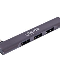 InLine® Slim USB-C Hub, 4-Port, USB 3.0 + 3x USB 2.0, schmale Bauform