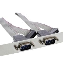 Serielles Slotblech 2-fach, 9-pol Stecker an 10-pol Buchsenleiste, 1:1, 0,18m