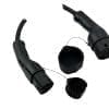 helos Typ 2 EV Ladekabel TÜV Mode 3 ,32A ,22 kW, 3-Phasig 5 Meter mit Tasche geeignet für alle gängigen Fahrzeuge , Lademodus nach Mode 3 (IEC 61851) , Ladeleistungen bis 11 kW, 3-phasig , 16 A Ladestrom bei einer Nennspannung von 480 V AC , IP65 & Überfahrschutz , Farbe: Schwarz , Kabellänge: 5m