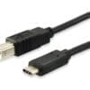 equip USB 2.0 Kabel Typ B Stecker auf Typ C Stecker 1,0m