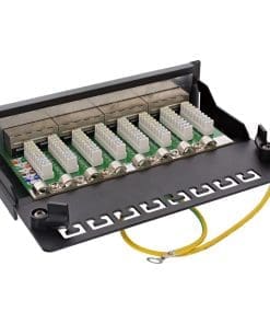 Alternative view of InLine® Patchfeld flach Cat.6A, 8-fach, Montage auf Hutschiene (TS35), schwarz RAL9005, schwarz