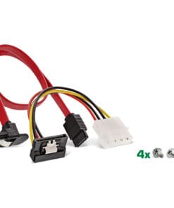 Alternative view of HDD-/SSD-Einbaurahmen SET, 2,5" auf 3,5" Rahmen, SATA Kabel, Stromkabel