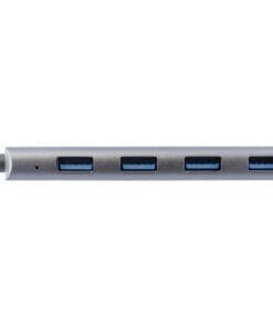Alternative view of InLine® USB 3.2 Hub, USB Typ-C zu 4x USB A 10Gb/s, Metallgehäuse, grau