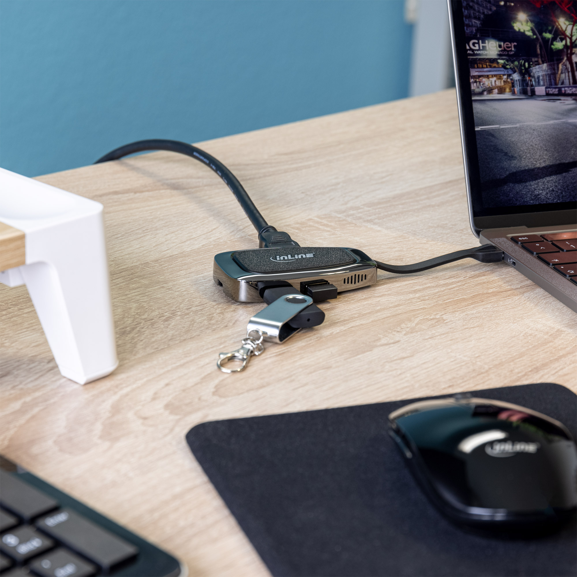 InLine® Multifunktions-Hub USB 3.2 Gen.2 USB Typ-C (2x USB-A 10Gb/s + 1xHDMI 4K@60Hz + 1x USB-C 10Gb/s & PD 100W) InLine® Multifunktions-Hub USB 3.2 Gen.2 USB Typ-C (2x USB-A 10Gb/s + 1xHDMI 4K@60Hz + 1x USB-C 10Gb/s & PD 100W) – Bild 8