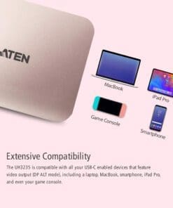 Aten UH3235 USB-C 4K Ultra Mini Dock - PD60W – Bild 4