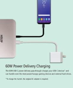Aten UH3235 USB-C 4K Ultra Mini Dock - PD60W – Bild 8