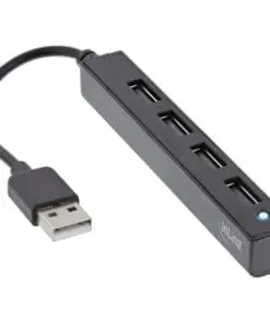 InLine® USB 2.0 4-Port Hub, USB-A Stecker auf 4x USB-A Buchse, Kabel 15cm