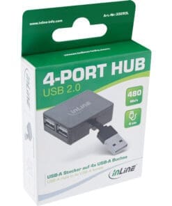 InLine® USB 2.0 4-Port Hub, USB-A Stecker auf 4x USB-A Buchse, Kabel 4cm InLine® USB 2.0 4-Port Hub, USB-A Stecker auf 4x USB-A Buchse, Kabel 4cm – Bild 4
