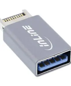 InLine® USB 3.2 Adapter, intern USB-E Frontpanel Stecker zu USB-A Buchse
