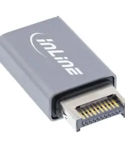 Alternative view of InLine® USB 3.2 Adapter, intern USB-E Frontpanel Stecker zu USB-A Buchse