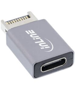 InLine® USB 3.2 Adapter, intern USB-E Frontpanel Stecker zu USB-C Buchse