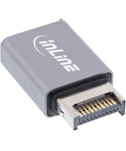 Alternative view of InLine® USB 3.2 Adapter, intern USB-E Frontpanel Stecker zu USB-C Buchse