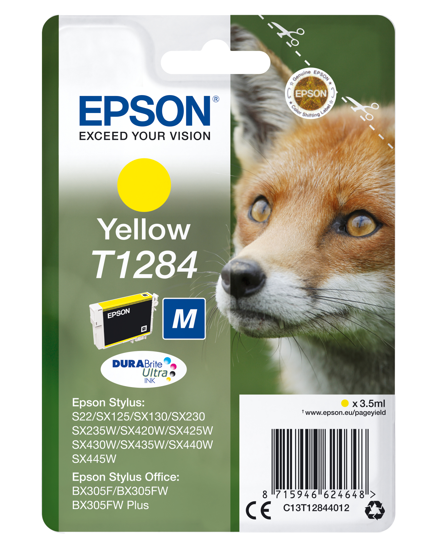 Epson Tintenpatrone T128 Gelb (3,5ml) Epson Tintenpatrone T128 Gelb (3,5ml)