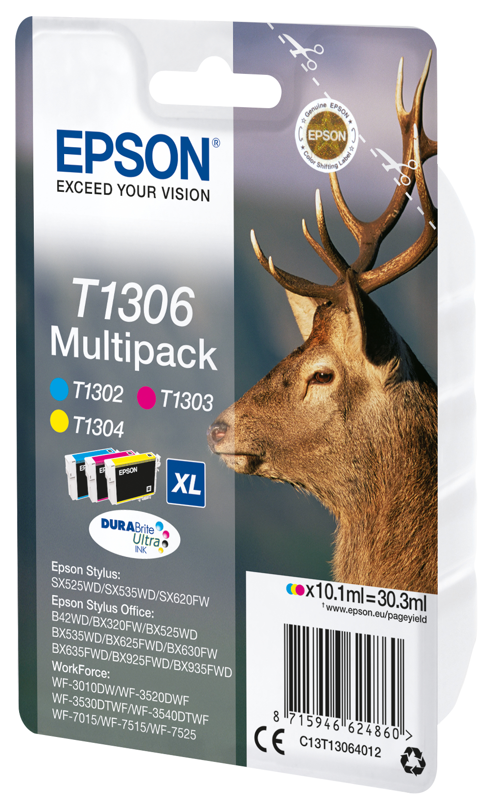 Epson Tintenpatronen Multipack T130 (3 Farben) Epson Tintenpatronen Multipack T130 (3 Farben) – Bild 2