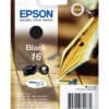 Epson Tintenpatrone 16 schwarz (3,1ml) Drucken wie ein Profi<br>Der zuverlässige Tintensatz, der schwarze Pigmenttinte und farbige Farbstofftinten enthält, sorgt für herausragende Drucke mit gestochen scharfem Text und lebendigen Farben.<br><br>Weniger Tintenkosten<br>Sie sind auf der Suche nach einer besonders kostengünstigen Drucklösung? Vom ersten Tintensatz an, der mit dem Drucker mitgeliefert wird, können Sie durchschnittlich bis zu 90 % Tintenkosten sparen2. Die Tinte ist nicht nur kostengünstig, sie liefert auch beeindruckend viele Seiten: bis zu 7.500 in Schwarzweiß und 6.000 in Farbe1.<br><br>Speziell entwickelt für die einfache Bedienung<br>Die Tintenflaschen von Epson sind dank eines neuen Designs nun noch einfacher zu benutzen. Die neuen Flaschen machen das Nachfüllen zu einem Kinderspiel – nur die richtige Farbe kann in den entsprechenden Tintentank eingefüllt werden. <br><br>Verlassen Sie sich auf das Original<br>Genießen Sie einfaches und zuverlässiges Drucken mit Epson Original Tinten. Wir investieren viel in Forschung und High-Tech-Fertigungsanlagen und unterziehen unsere Produkte strengen Tests, um Ihnen eine optimale Qualität zu bieten.