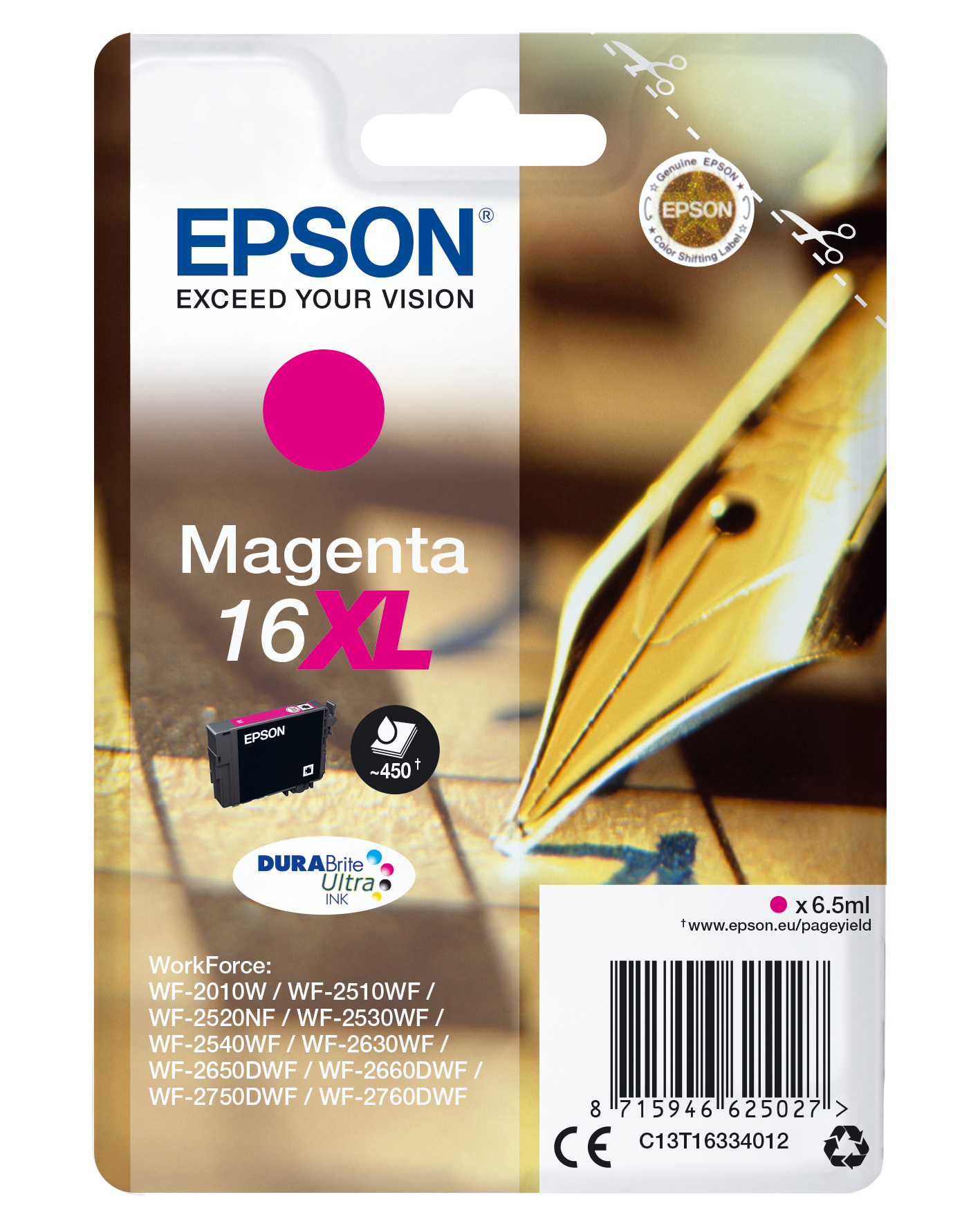Epson Tintenpatrone 16XL Magenta (6,5ml) Epson Tintenpatrone 16XL Magenta (6,5ml)