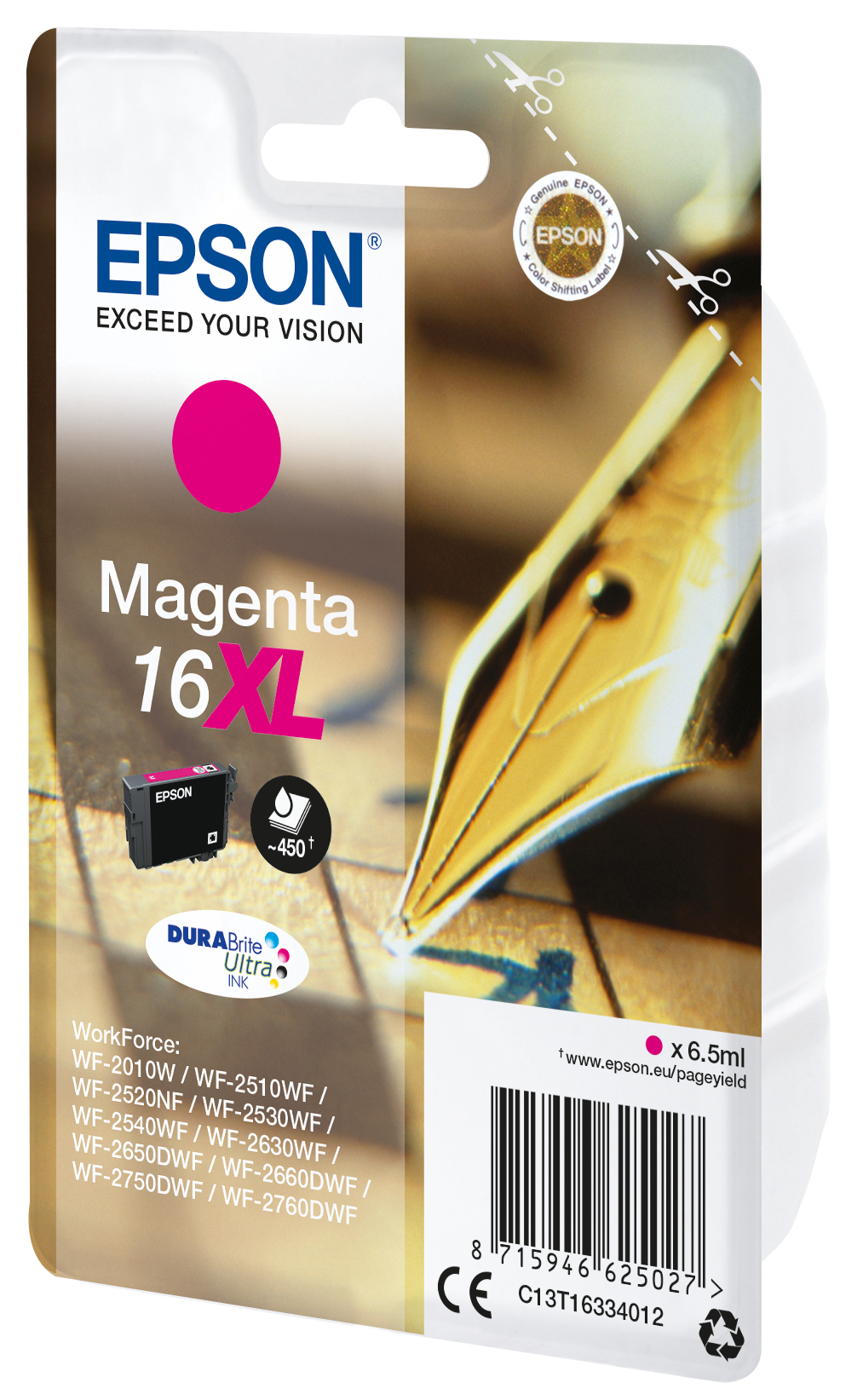 Epson Tintenpatrone 16XL Magenta (6,5ml) Epson Tintenpatrone 16XL Magenta (6,5ml) – Bild 2