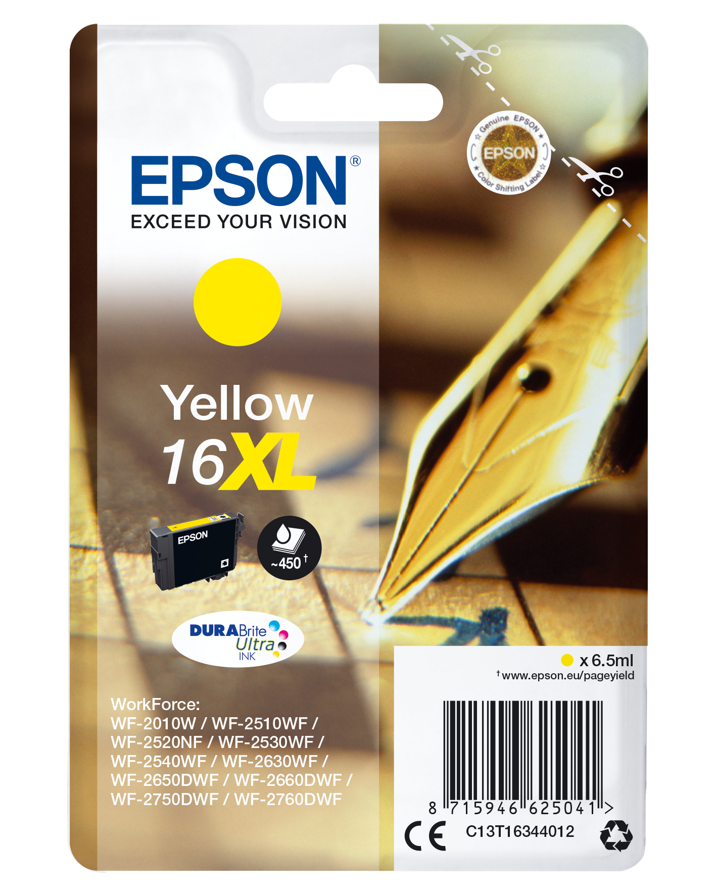 Epson Tintenpatrone 16XL gelb (6,5ml) Epson Tintenpatrone 16XL gelb (6,5ml)