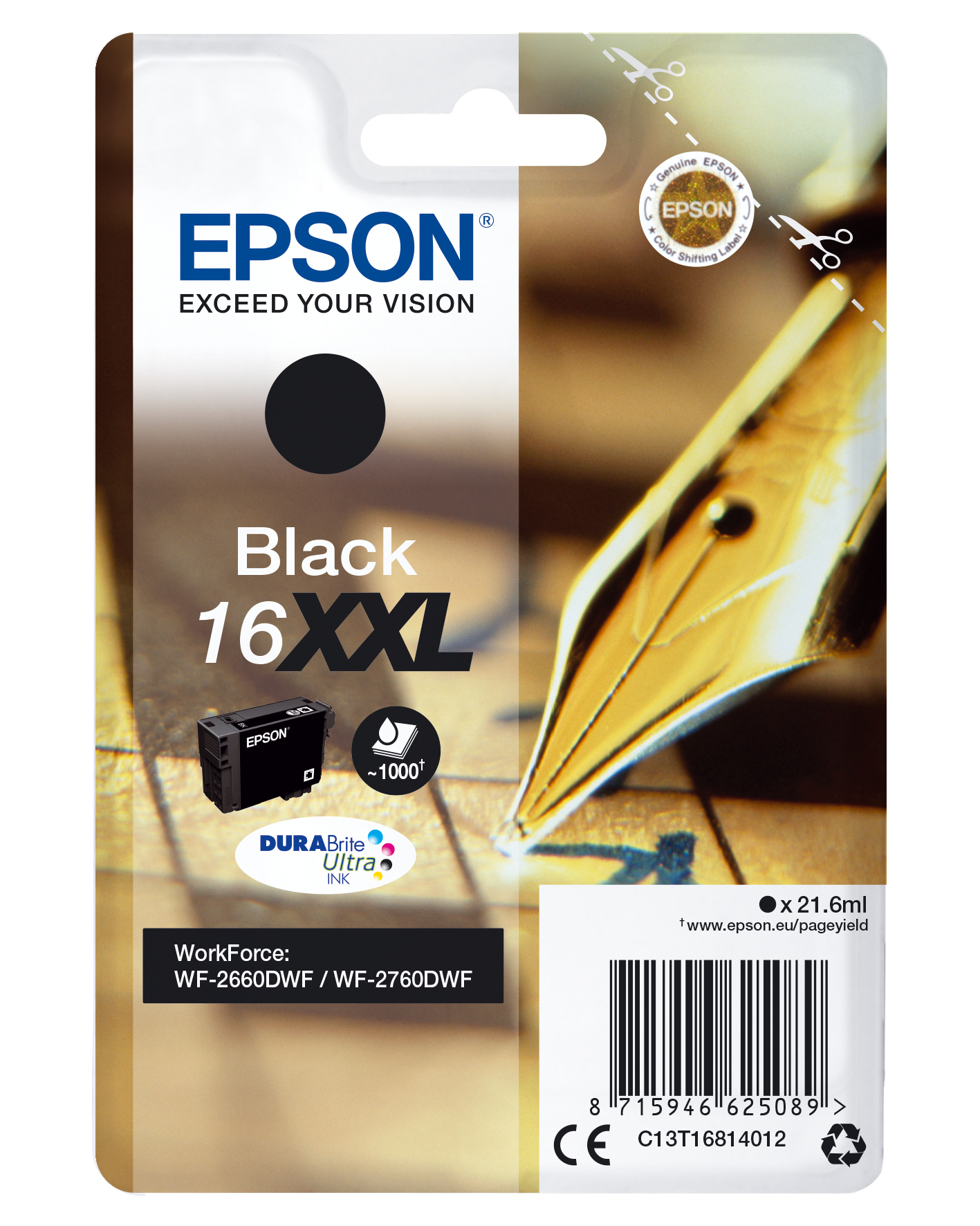 Epson Tintenpatrone 16XXL Schwarz (21,6ml) Epson Tintenpatrone 16XXL Schwarz (21,6ml)