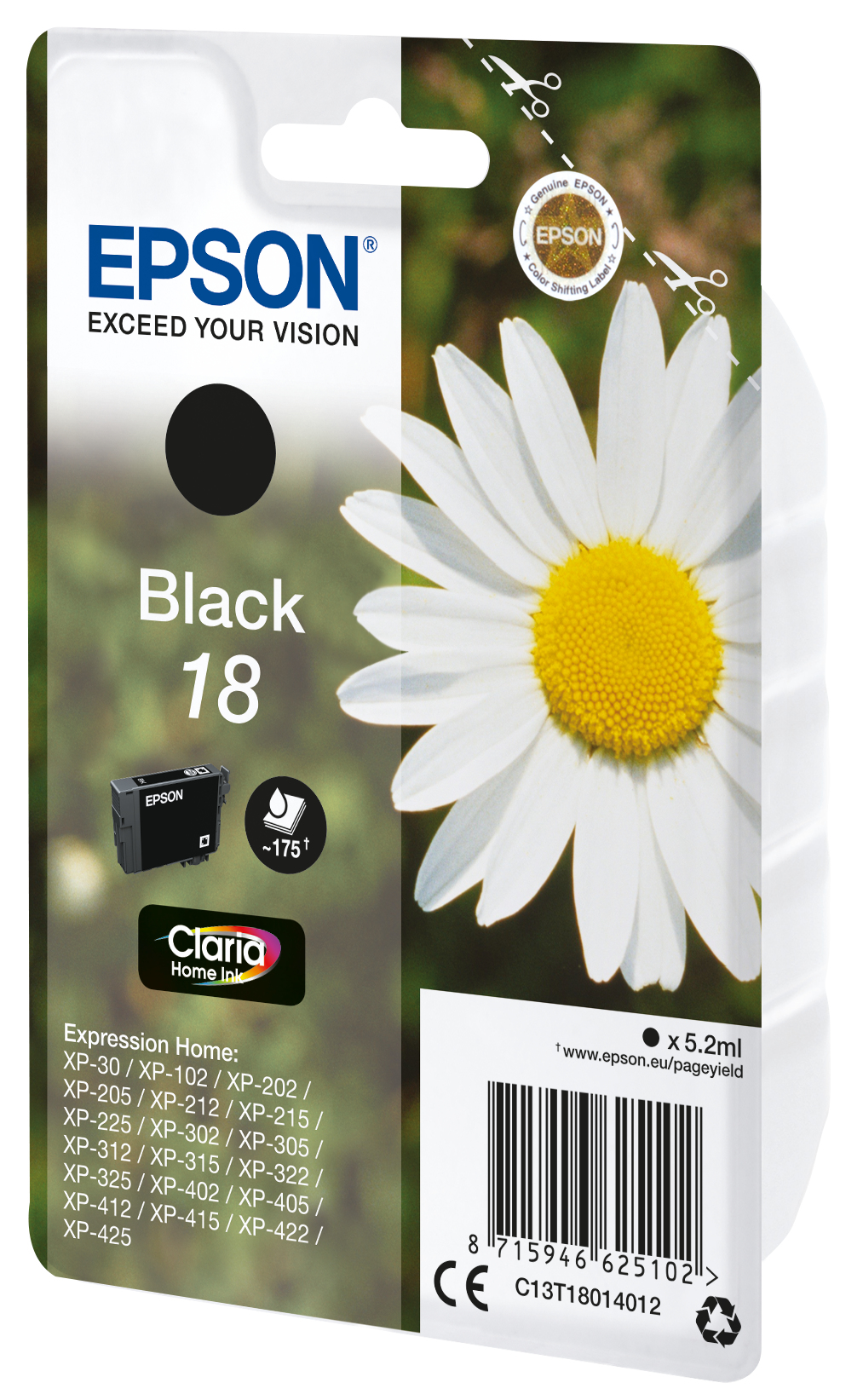 Epson Tintenpatrone 18 Schwarz (5,2ml) Epson Tintenpatrone 18 Schwarz (5,2ml) – Bild 2
