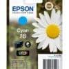 Epson Tintenpatrone 18 Cyan (3,3ml) 1 Bis zu 30 % Tinte sparenmit separaten Einzelpatronen von Epson<br>Bei Verwendung der separaten Einzelpatronen von Epson ersetzen Sie nur die tatsächlich verbrauchte Farbe und sparen so bis zu 30 % Tinte1 im Vergleich zu den dreifarbigen Patronen anderer Anbieter.<br><br>Niedrigere Druckkosten dank XL-Tintenpatronen<br>Die neuesten Tintenpatronen von Epson gibt es wahlweise in den Größen Standard und XL. Die Größe XL ist ideal für das Drucken großer Mengen und kann Ihre Druckkosten um bis zu 25 %2 senken.<br><br>Tinten von Epson sind für Epson Drucker optimiert<br>Tinten und Papiere von Epson werden speziell zur Verwendung mit Druckern von Epson entwickelt und liefern stets optimale Ergebnisse.