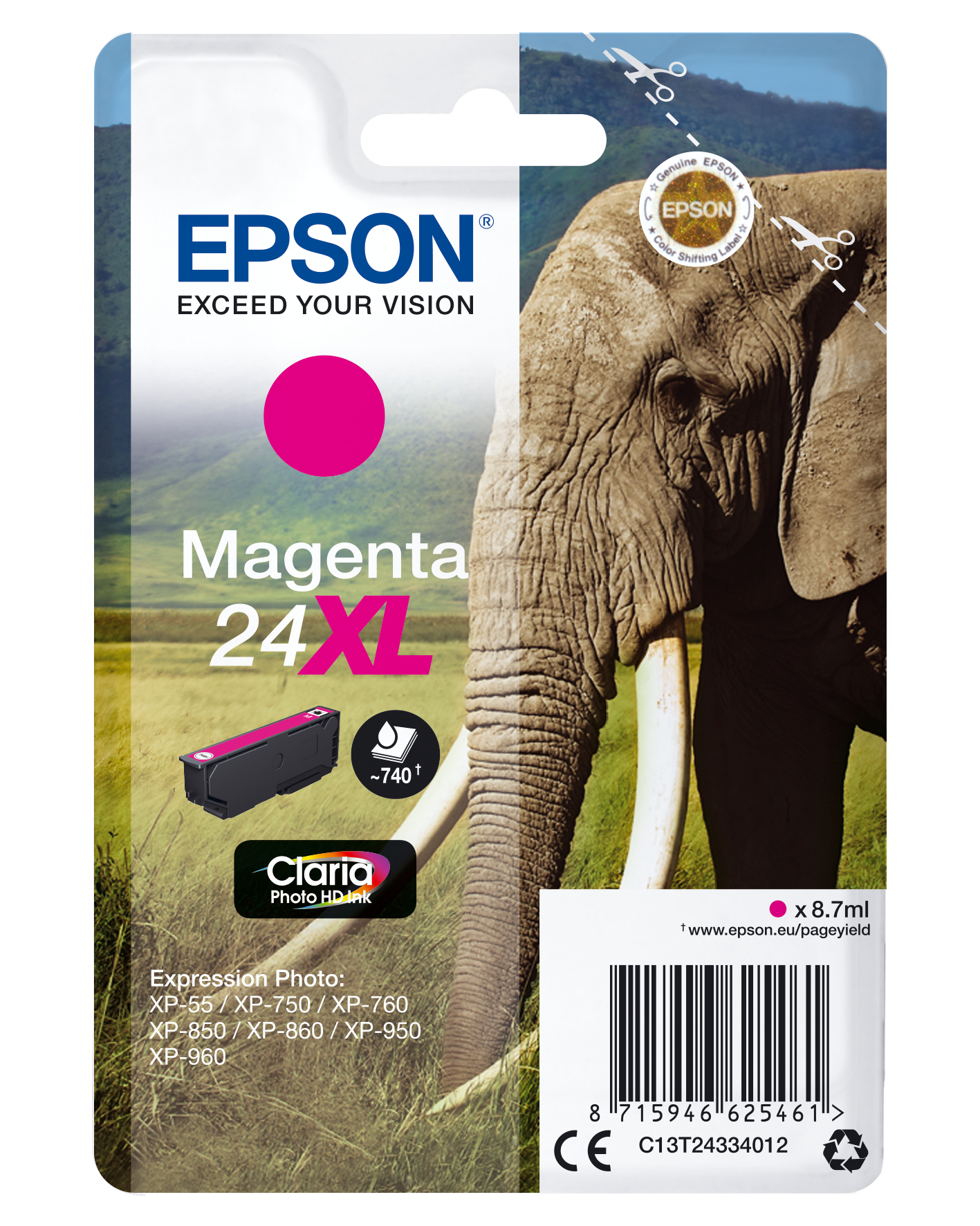 Epson Tintenpatrone 24XL T2433 Magenta (8,7ml) Epson Tintenpatrone 24XL T2433 Magenta (8,7ml)