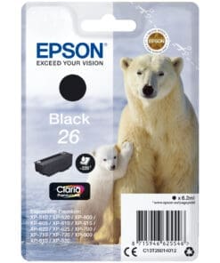 Epson Tintenpatrone 26 T2601 Claria Schwarz (6,2 ml)