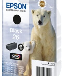 Alternative view of Epson Tintenpatrone 26 T2601 Claria Schwarz (6,2 ml)