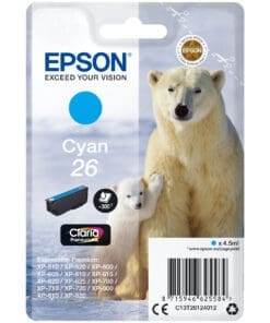 Epson Tintenpatrone 26 T2612 Claria Cyan (4,5 ml)