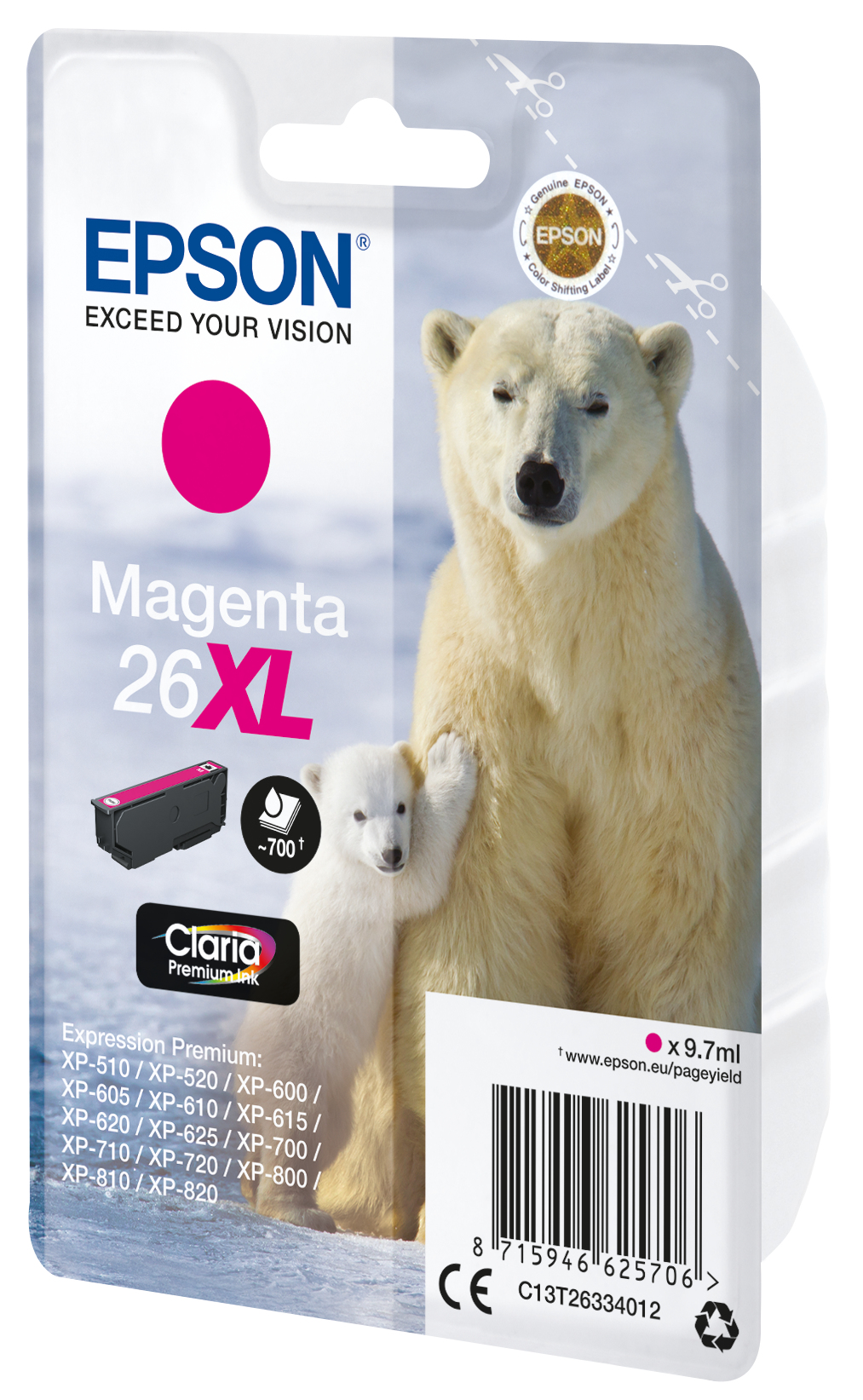Epson Tintenpatrone 26XL Magenta (9,7 ml) Epson Tintenpatrone 26XL Magenta (9,7 ml) – Bild 2