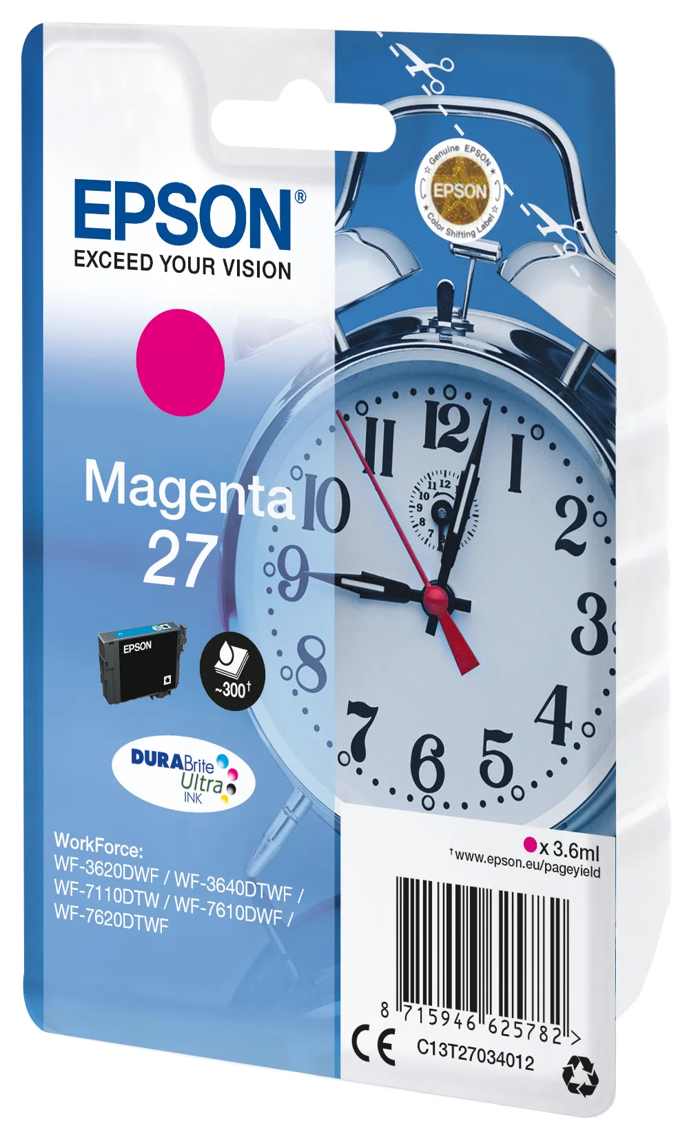 Epson Tintenpatrone 27 Magenta (ca. 3,6ml) Epson Tintenpatrone 27 Magenta (ca. 3,6ml) – Bild 2