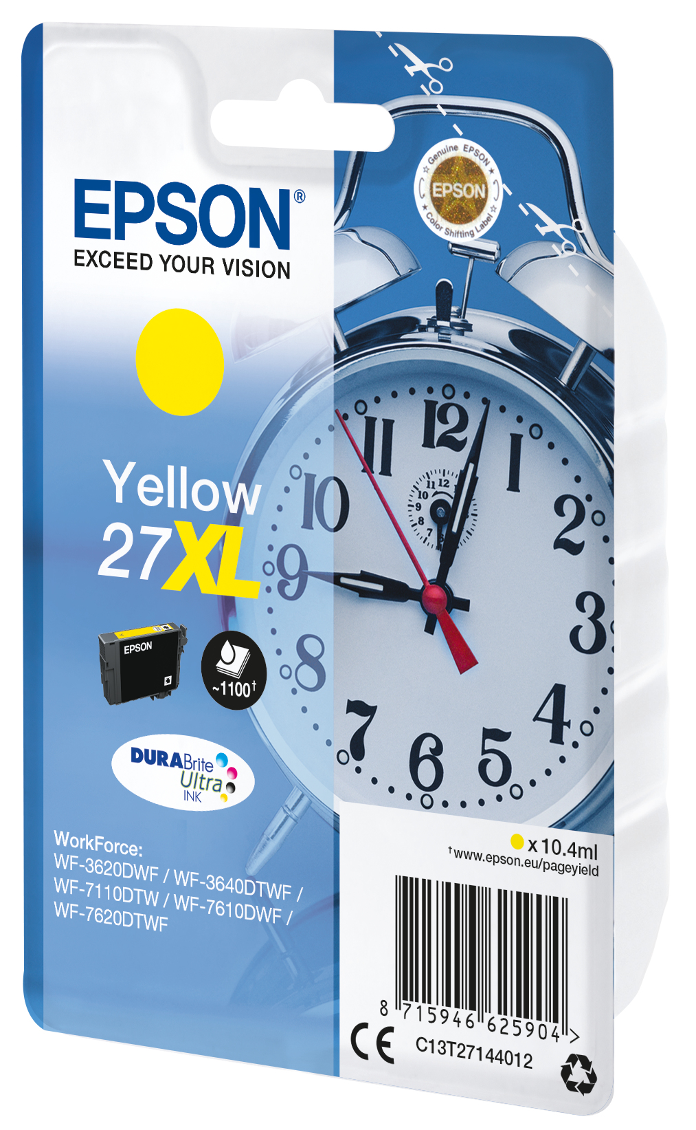 Epson Tintenpatrone 27XL Gelb (10,4ml) Epson Tintenpatrone 27XL Gelb (10,4ml) – Bild 2