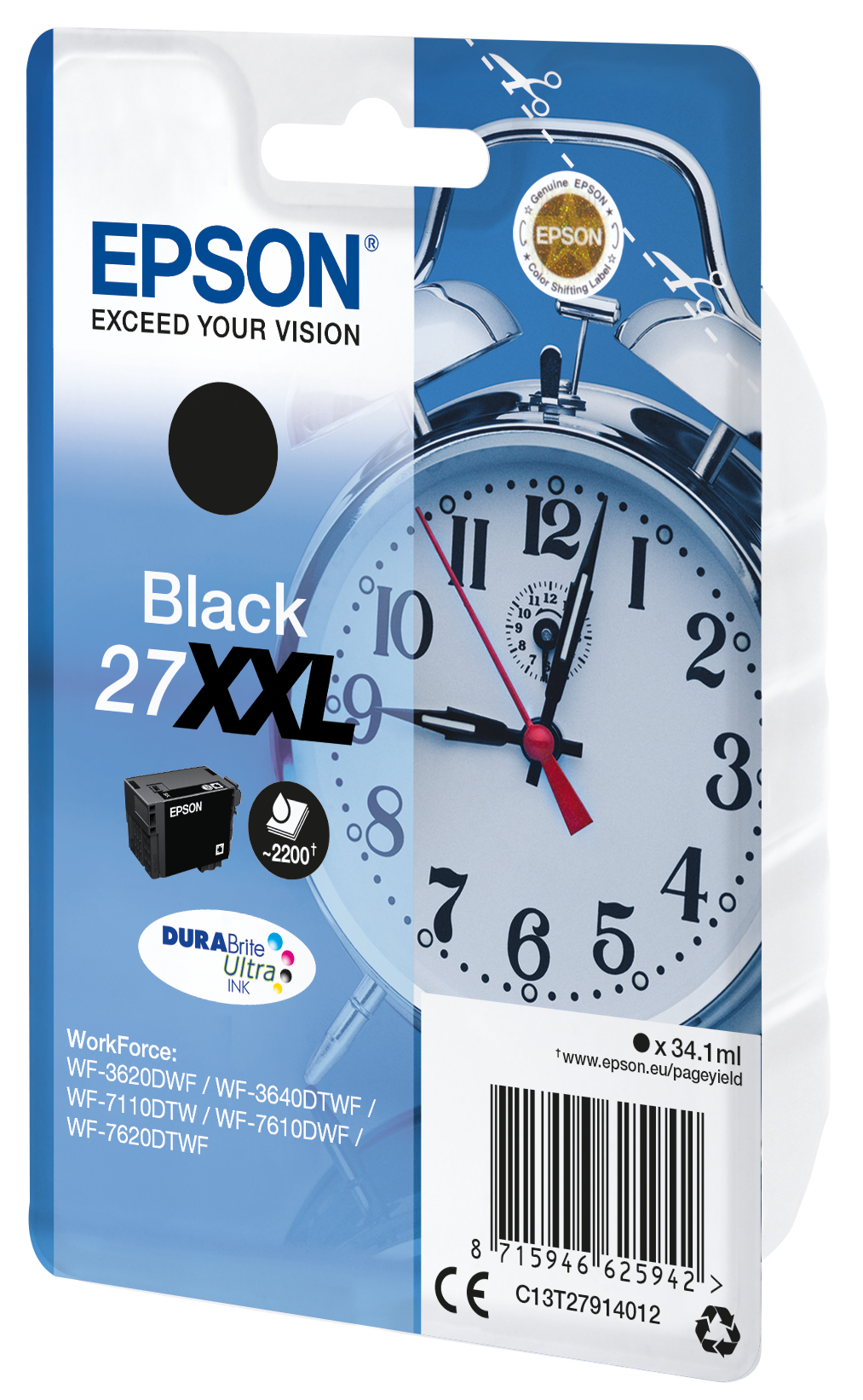 Epson Tintenpatrone 27XXL Schwarz (10,4ml) Epson Tintenpatrone 27XXL Schwarz (10,4ml) – Bild 2