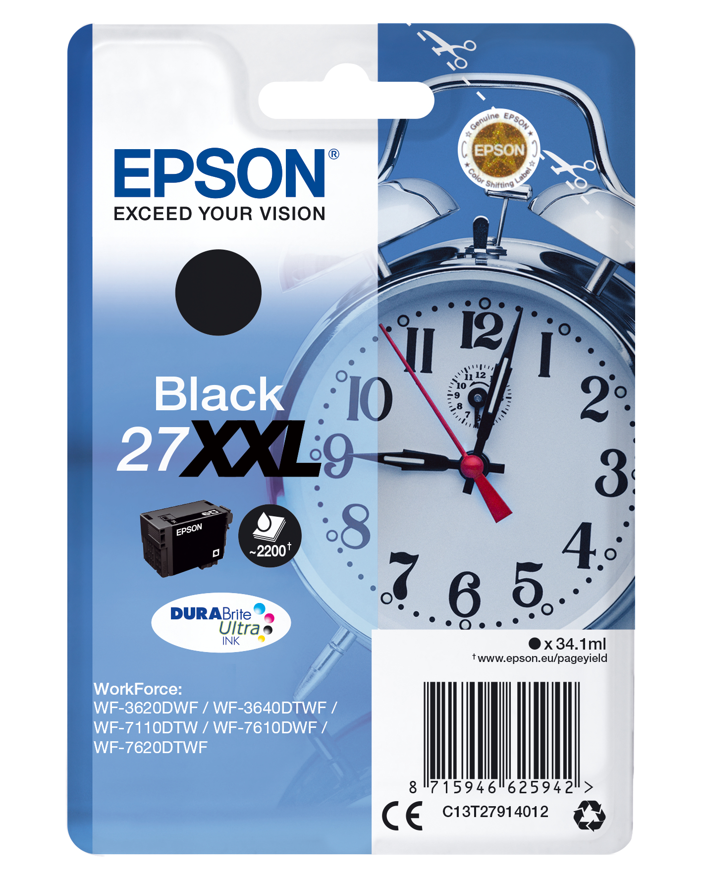Epson Tintenpatrone 27XXL Schwarz (10,4ml) Epson Tintenpatrone 27XXL Schwarz (10,4ml)