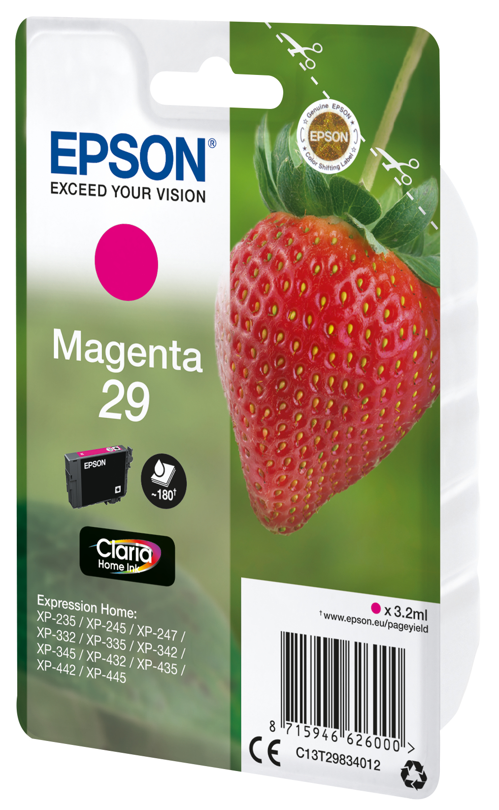 Epson Tintenpatrone 29 Magenta (ca.180 Seiten) Epson Tintenpatrone 29 Magenta (ca.180 Seiten) – Bild 2