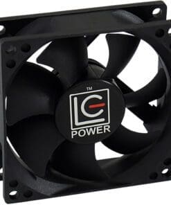 Lüfter, LC Power LC-CF-80, 80x80x25mm, Hydrolager, 4-Pin (PWM), schwarz