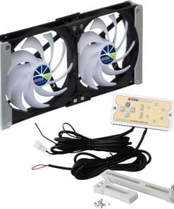 Titan TTC-SC20(B)V2+ Kühlschrank-Doppellüfter 120x25mm IP55, Timer Gleichrichter