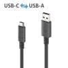 PureLink USB-C auf USB-A Kabel - USB 3.2 Gen2x1, 3A, 10Gbps - PureInstall 1,8m PureLink - PureInstall Serie. Premium USB-C auf USB-A Kabel, USB 3.2 Gen2x1 (SuperSpeed 10Gbps / 3A), Abwätskompatibel, Schlankes Molding Gehäuse, Farbe: schwarz, Länge: 1,0m