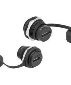 Delock HDMI-A Einbaubuchse mit Verschlusskappe IP67 staub- und wasserdicht
