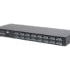 DIGITUS Professional Modularer KVM Switch 16-Port Die DIGITUS Anschlussdose ist passend für die Installation des DIGITUS Keystone Moduls "DN-93617". Integrierte Staubschutzklappen sorgen für optimalen Schutz. Der Schrägauslass zur Verbindung des Moduls ist 45 Grad vertikal. Die Anschlussdose ist vollständig designkompatibel zu den gängigen Schalterprogrammen (GIRA, JUNG, etc.).