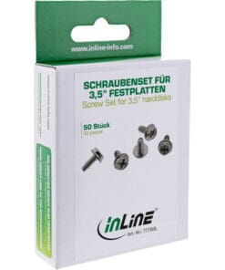 Alternative view of InLine® Schraubenset, für 3,5" Festplatten, lange Ausführung 8mm, 50-teilig
